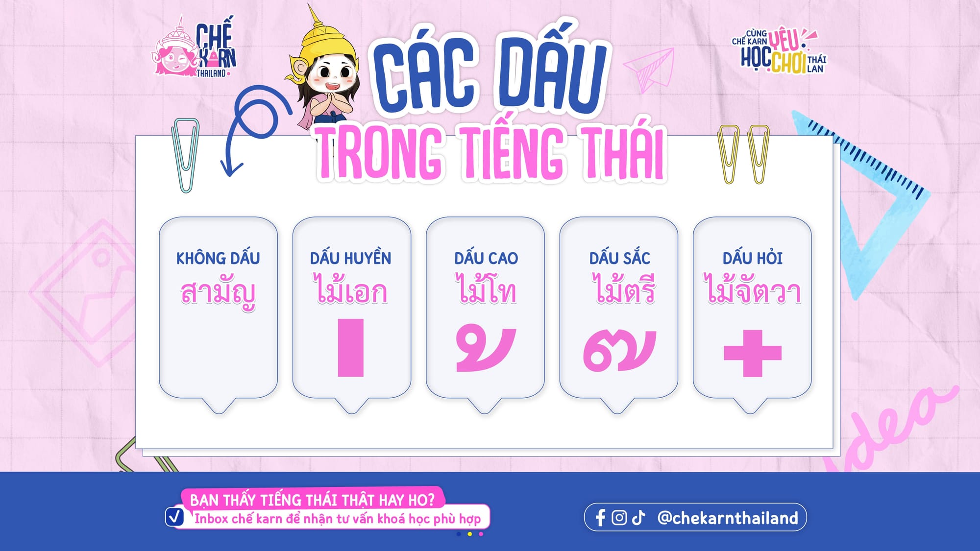 Tất tần tật về dấu trong tiếng Thái