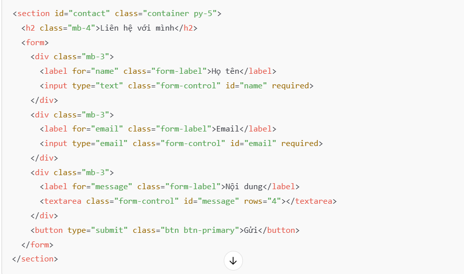 Thực hành code Web Portfolio với HTML5, CSS3, Bootstrap 5 và ChatGPT