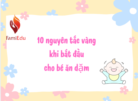 10 NGUYÊN TẮC VÀNG KHI BẮT ĐẦU CHO BÉ ĂN DẶM