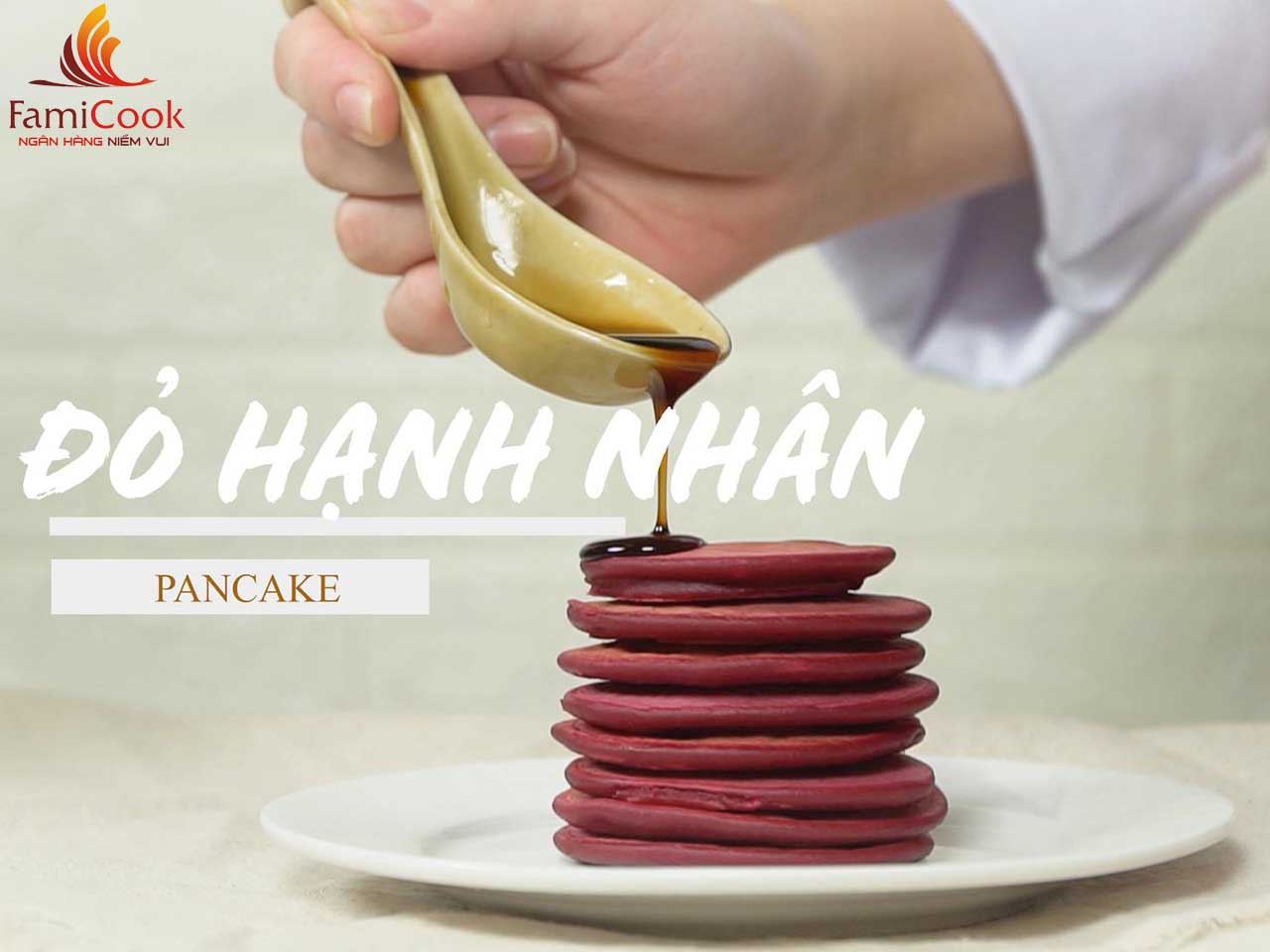 CÁCH LÀM PANCAKE ĐỎ HẠNH NHÂN CHO BỮA PHỤ CỦA BÉ