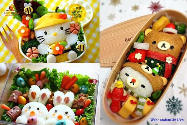 CÁCH LÀM CƠM BENTO CHO BỮA ĂN CỦA CON ĐA DẠNG SẮC MÀU