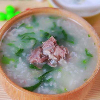 CHÁO SƯỜN NON RAU CẢI THƠM NGON - BỔ DƯỠNG