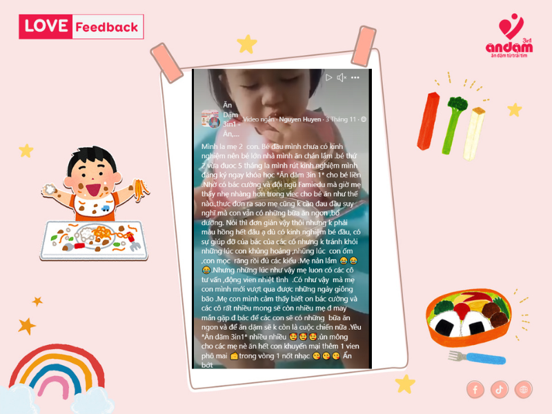[FEEDBACK] MẸ HUYỀN ÁP DỤNG THÀNH CÔNG ĂN DẶM 3IN1 CHO BÉ UYÊN NHI NHƯ THẾ NÀO?