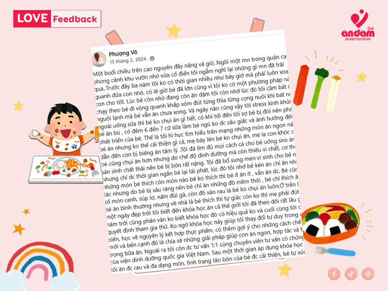 [FEEDBACK] MẸ PHƯỢNG ÁP DỤNG THÀNH CÔNG KHÓA HỌC ĂN CẢ THẾ GIỚI VỚI BÉ TRÂM ANH NHƯ THẾ NÀO