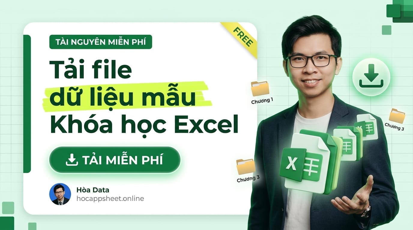 Tải File Dữ Liệu Mẫu Khóa Học Excel Miễn Phí | Hòa Data