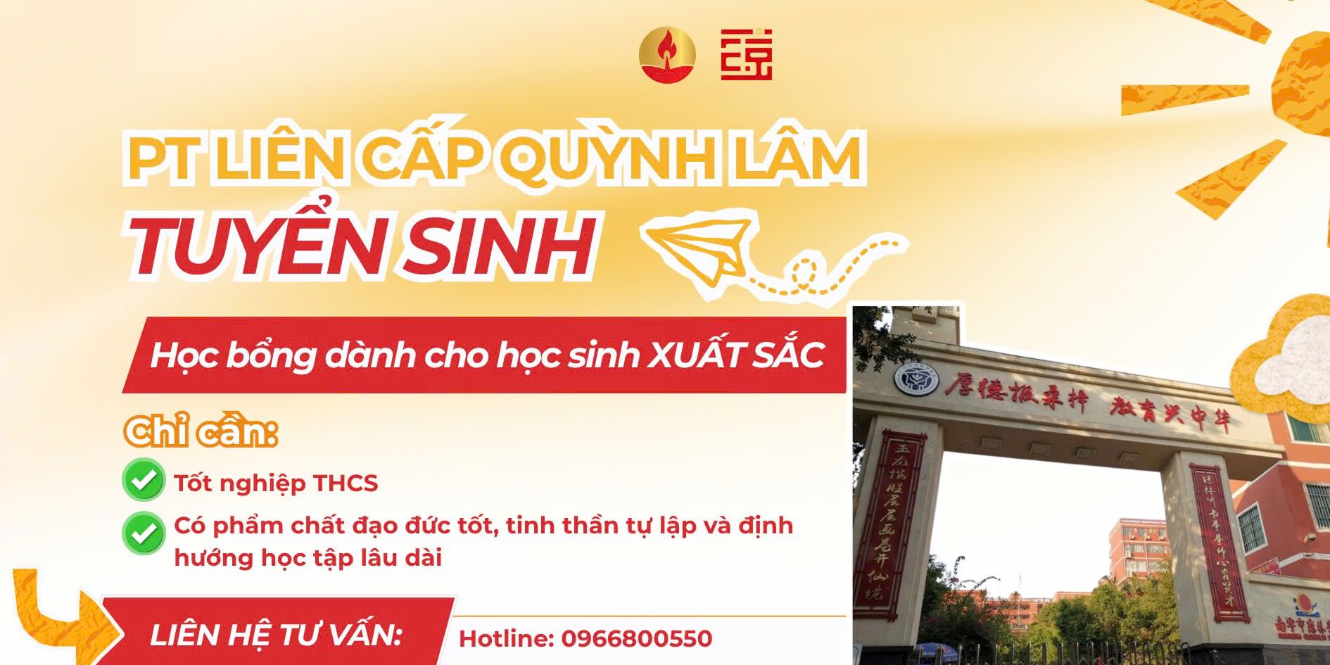 TUYỂN SINH DU HỌC CẤP BA TRUNG QUỐC 2026 – CƠ HỘI NHẬN HỌC BỔNG