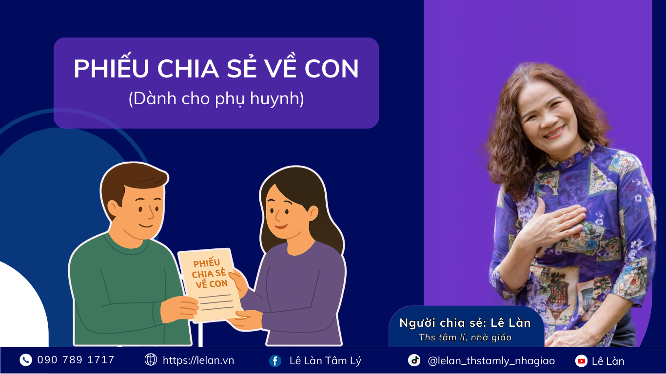 Phiếu chia sẻ về con