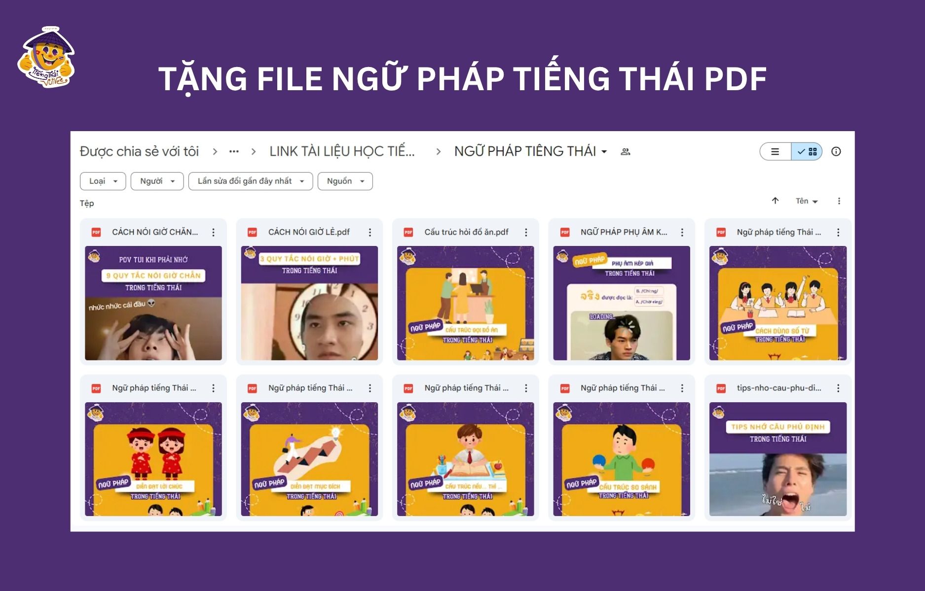 Tặng tài liệu ngữ pháp tiếng Thái PDF thông dụng (Phần 2)