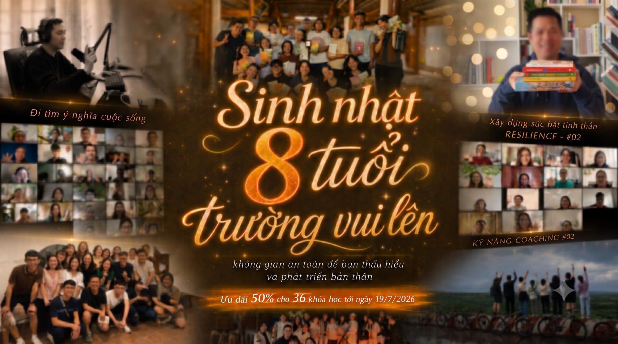 Ưu đãi 50% mừng sinh nhật 8 tuổi Trường Vui Lên
